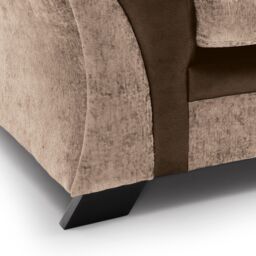 Abakus Direct Farrow Crushed Chenille 3 Seater Sofa in Brown & Beige - thumbnail 6