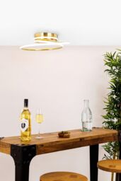 BHS Lighting Pei Flush Ceiling Light in Gold - thumbnail 4