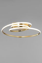 BHS Lighting Pei Flush Ceiling Light in Gold - thumbnail 1