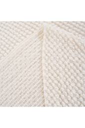 Living and Home Cozy Knitted Fringed Throw for Sofa & Bed Decor in Beige - Size: 130 cm x 170 cm - thumbnail 6