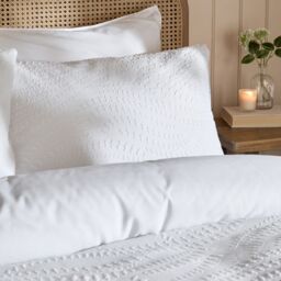 Wylder Georgia Heat Pressed Duvet Cover Set in White - Size: Super King - thumbnail 2