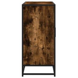 Berkfield Home Sideboard Smoked Oak 92x35x76 cm Engineered Wood in Brown - Size: 92 x 35 x 76 cm - thumbnail 5