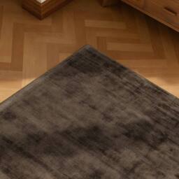 THE RUGS Vikosa Jane Viscose Soft Plain Rug Living Room in Brown - Size: 120 cm x 180 cm - thumbnail 3