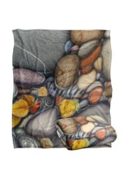 JQ Licensing Autumn Stones Silky Touch Super Soft Throw Blanket 152 X 127 cm in White - thumbnail 2