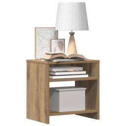 Berkfield Home Bedside Cabinet¬†Aritisian Oak 40x30x40 cm Engineered Wood in Brown - Size: 40 x 30 x 40 cm - thumbnail 4