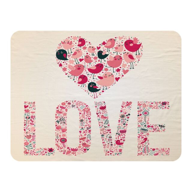 Benjamin Tate Design Love Hearts Blanket in Natural - Size: 120 cm x 150 cm - image 1