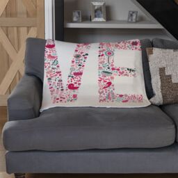 Benjamin Tate Design Love Hearts Blanket in Natural - Size: 120 cm x 150 cm - thumbnail 2
