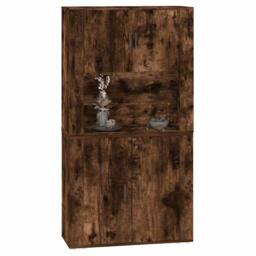 Berkfield Home Highboard Smoked Oak Engineered Wood in Brown - thumbnail 6