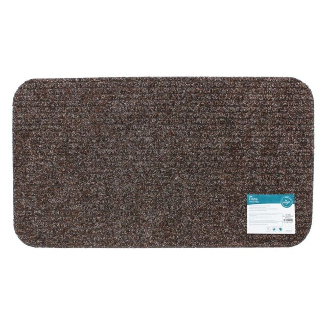 JVL Delta Scraper Door Mat, 40x70cm, Brown - Size: 40 cm x 70 cm - image 1