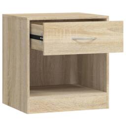 Berkfield Home Nightstand 2 pcs with Drawer Oak Colour in Light Tan - thumbnail 7