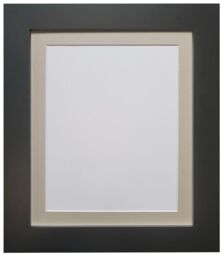 Frames & Mirrors 4U Metro Black Frame with Light Grey Mount for Image Size 40 x 30 CM