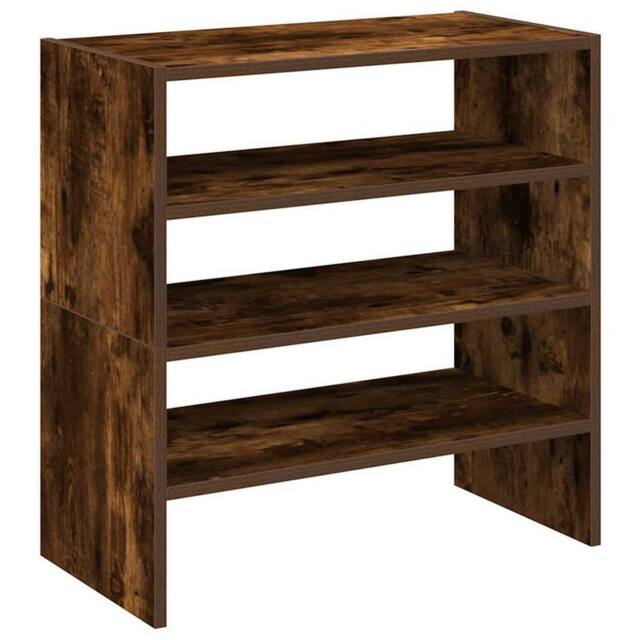 Berkfield Home Shoe Racks 2 pcs Stackable Smoked Oak 60x30x30.5 cm in Brown - image 1
