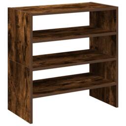 Berkfield Home Shoe Racks 2 pcs Stackable Smoked Oak 60x30x30.5 cm in Brown - thumbnail 6