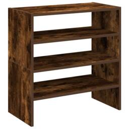 Berkfield Home Shoe Racks 2 pcs Stackable Smoked Oak 60x30x30.5 cm in Brown - thumbnail 1