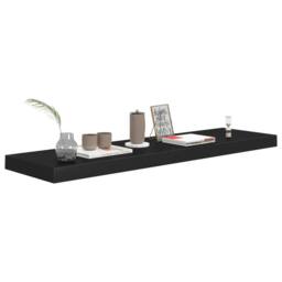 Berkfield Home Floating Wall Shelves 4 pcs Black 90x23.5x3.8 cm MDF - thumbnail 7