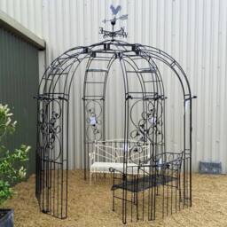 Poppyforge Flower Traditional 6 Sided & Panels - W244 x H256 cm in Black - thumbnail 1