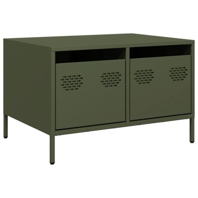Berkfield Home TV Cabinet Olive Green 68x50x43.5 cm Cold-rolled Steel - image 1