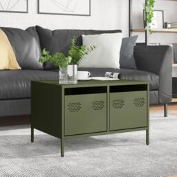 Berkfield Home TV Cabinet Olive Green 68x50x43.5 cm Cold-rolled Steel - thumbnail 4