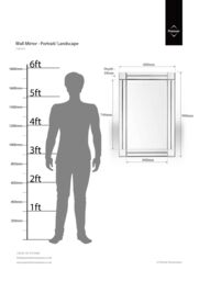 Orsina Luxe Bevelled Edge Wall Mirror, Full Size Rectangular Mirror with MDF Back, Large Mirror For Wall Mounting in Silver - thumbnail 2