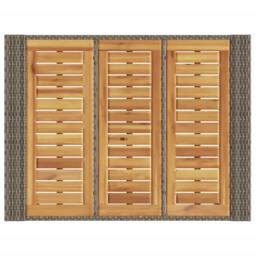 Berkfield Home Garden Bar Table with Acacia Wood Top Grey 105x80x110 cm Poly Rattan - Size: 105 x 80 x 110 cm - thumbnail 8