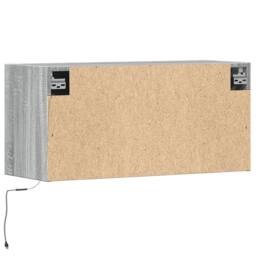 Berkfield Home TV Wall Cabinet with LED Lights Grey Sonoma 80x31x35 cm - Size: 80 x 31 x 35 cm - thumbnail 8
