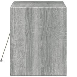 Berkfield Home TV Wall Cabinet with LED Lights Grey Sonoma 80x31x35 cm - Size: 80 x 31 x 35 cm - thumbnail 7