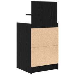 Berkfield Home Bedside Cabinets with 2 Drawers 2 pcs Black 38x34x80 cm - Size: 38 x 34 x 80 cm - thumbnail 9