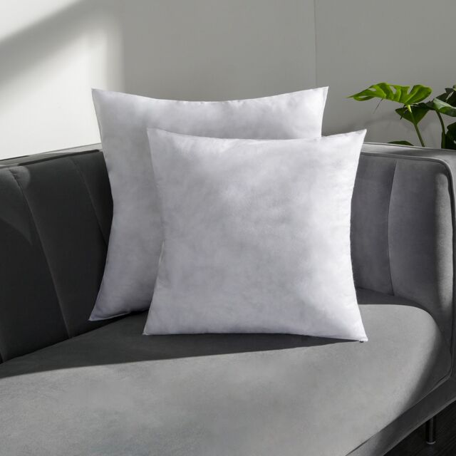 OHS 2 Pack Cushion Inserts Filler Hollowfibre Inner Pads in White - Size: 55 cm x 55 cm - image 1