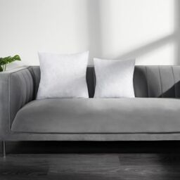OHS 2 Pack Cushion Inserts Filler Hollowfibre Inner Pads in White - Size: 55 cm x 55 cm - thumbnail 2