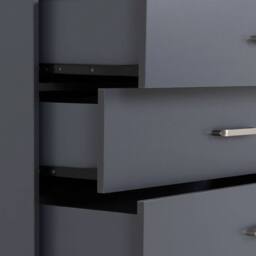 FORGEVIO Dark Grey 5 Drawer Chest Freestanding Bedroom Large Storage - thumbnail 3