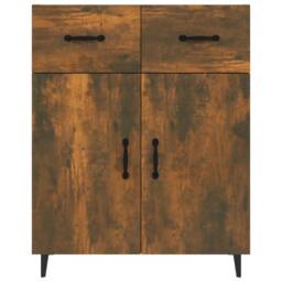 Berkfield Home Sideboard Smoked Oak 69.5x34x90 cm Engineered Wood in Brown - thumbnail 5