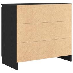 Berkfield Home Sideboard with Drawer Black Oak 71x35x65 cm Engineered Wood - Size: 71 x 35 x 65 cm - thumbnail 8