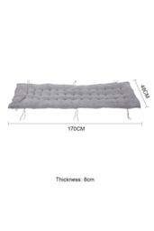 Living and Home 170x48cm Sherpa Fleece Lounge Cushion Warm Seat Pad Cosy Home Decor in Grey - Size: 170x48 cm - thumbnail 4