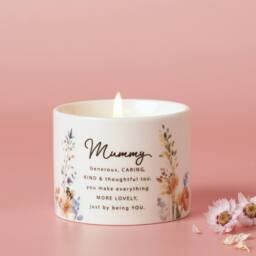 The Cottage Garden Mother's Day Ceramic Candle 100g - Mummy in White - thumbnail 1