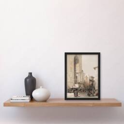 Artery8 Mosque of Sultan Hassan Grand entrance Roberts Framed Wall Art Print in Beige - Size: A4 - thumbnail 4