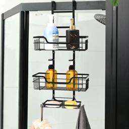 Kelvenix 3 Tier Shower Caddy Shelf in Black - thumbnail 5