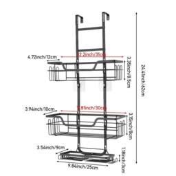 Kelvenix 3 Tier Shower Caddy Shelf in Black - thumbnail 2