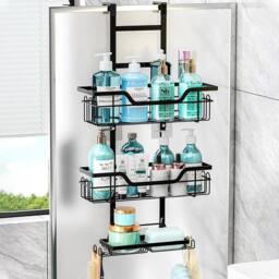 Kelvenix 3 Tier Shower Caddy Shelf in Black - thumbnail 4