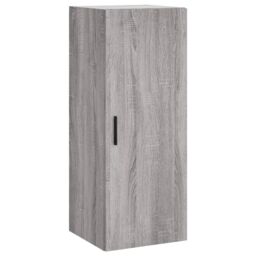 Berkfield Home Highboard Grey Sonoma 34.5x34x180 cm Engineered Wood - thumbnail 5
