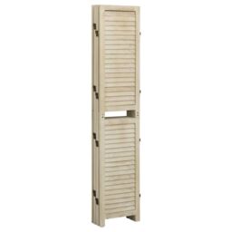 Berkfield Home 6-Panel Room Divider 210x165 cm Solid Wood Paulownia in Brown - thumbnail 4