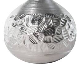 Wyld and Coco Porcelain Teardrop Table Lamp - Grey Faux-Silk Drum Shade 43 cm - thumbnail 5