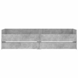 Berkfield Home Bed Frame with Drawers without Mattress Concrete Grey 90x200 cm - thumbnail 6
