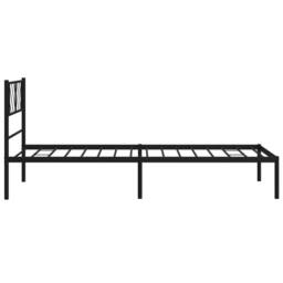 Berkfield Home Metal Bed Frame with Headboard Black 90x200 cm - thumbnail 6