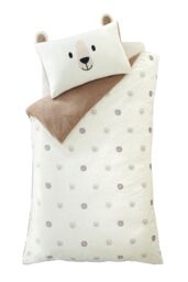 Catherine Lansfield 'Cosy Bear' So Soft Duvet Cover Set in Natural - Size: Single - thumbnail 5