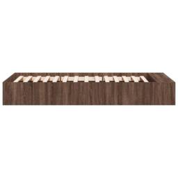 Berkfield Home Bed Frame without Mattress Brown Oak 100x200 cm - thumbnail 5