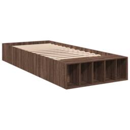 Berkfield Home Bed Frame without Mattress Brown Oak 100x200 cm - thumbnail 3