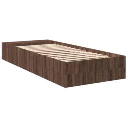Berkfield Home Bed Frame without Mattress Brown Oak 100x200 cm - thumbnail 6