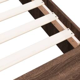 Berkfield Home Bed Frame without Mattress Brown Oak 100x200 cm - thumbnail 8