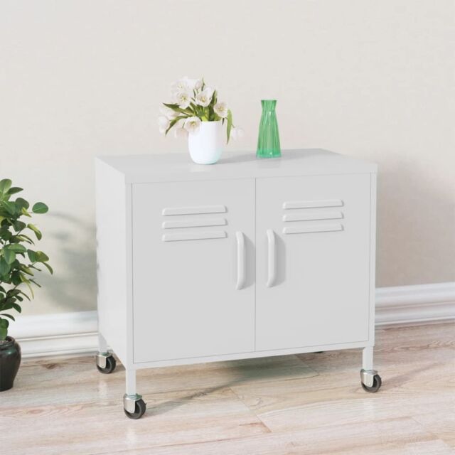 Berkfield Home Storage Cabinet White 60x35x56 cm Steel - Size: 60 x 35 x 56 cm - image 1