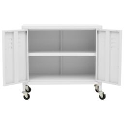 Berkfield Home Storage Cabinet White 60x35x56 cm Steel - Size: 60 x 35 x 56 cm - thumbnail 6